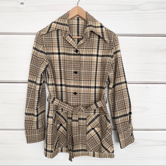 Pendleton Jackets & Blazers - YOUNG PENDLETON Belted Wool Jacket Plaid